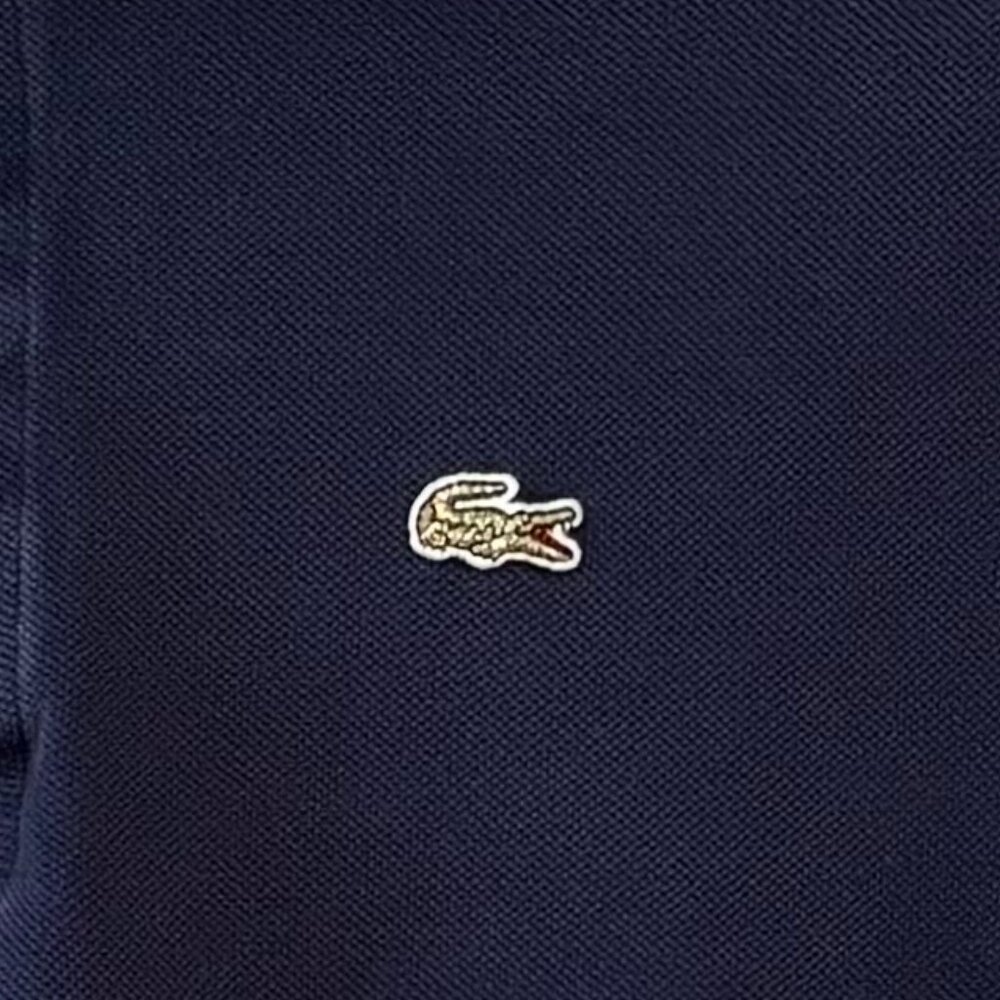 Lacoste Mens Polo Navy Size 6 Classic Fit Vintage “Designed in France” - Picture 7 of 13